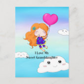 私は私の甘い孫娘が大好き…ハグとキス シーズンポストカード (正面)