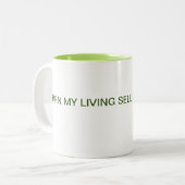 私は私の生きた販売時間崩壊コーヒーマグを稼ぐ ツートーンマグカップ (正面左)