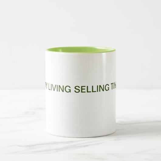 私は私の生きた販売時間崩壊コーヒーマグを稼ぐ ツートーンマグカップ (中央)