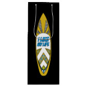 私は私の生命サーフボードのギフトバッグを好みます ワインギフトバッグ (正面)