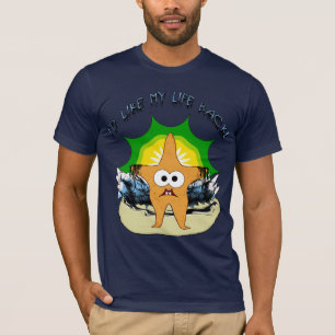 私は私の生命背部ヒトデのTシャツを頂きます Tシャツ