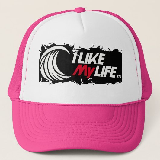 "私は私の生命"トラック運転手の帽子好みます キャップ (正面)