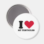 私は私の睾丸を愛する マグネット (正面/裏面)