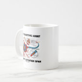 私は私の短い注意力について忘れることを保ちます コーヒーマグカップ (正面左)