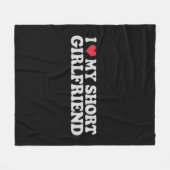 私は私の短いGF女の子の男の子カップルのバレンタインデーが大好き フリースブランケット (正面(横))