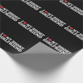 私は私の短いGF女の子の男の子カップルのバレンタインデーが大好き ラッピングペーパー (角)