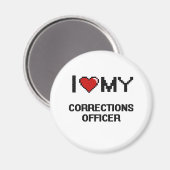 私は私の矯正将校が大好き マグネット (正面/裏面)