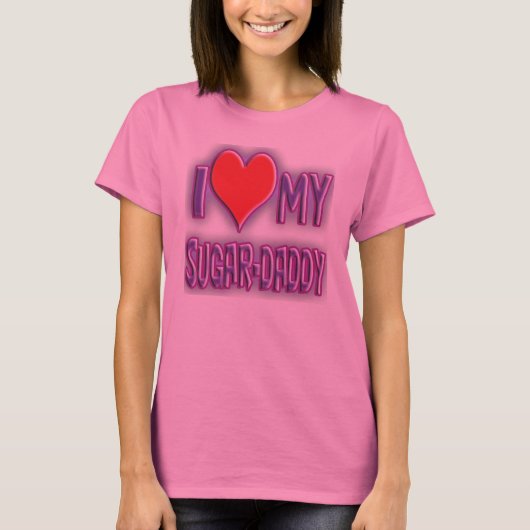 私は私の砂糖お父さんを愛します Tシャツ (正面)