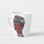 私は私の祖先で最も夢を見る カフェラテマグ (左アングル)