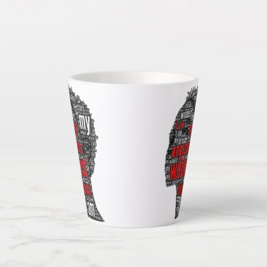 私は私の祖先で最も夢を見る カフェラテマグ (正面)