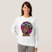 私は私の祖先の夢ホットピンクバブルガムAfro B Tシャツ (正面フル)