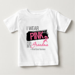 私は私の祖母の乳癌のためのピンクのリボンを身に着けています ベビーTシャツ