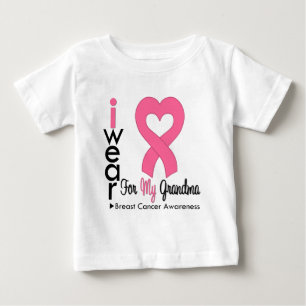私は私の祖母の乳癌のためのピンクのリボンを身に着けています ベビーTシャツ