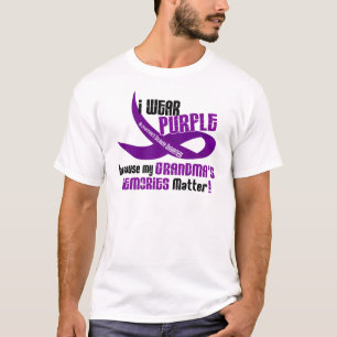 私は私の祖母の記憶33のための紫色を身に着けています Tシャツ