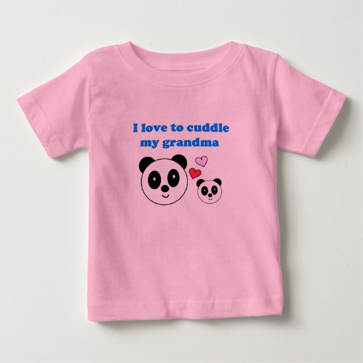 私は私の祖母を抱きしめることを愛します ベビーTシャツ (正面)