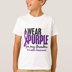 私は私の祖母10のループスのための紫色を身に着けています Tシャツ