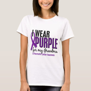私は私の祖母10の膵臓癌のための紫色を身に着けています Tシャツ