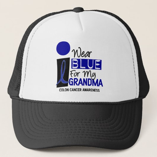 私は私の祖母9の結腸癌のTシャツのための青を身に着けています キャップ (正面)