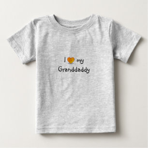 私は私の祖父のワイシャツを愛します ベビーTシャツ