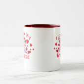 私は私の祖父の縫いぐるみ人形及びハートを愛します ツートーンマグカップ (中央)