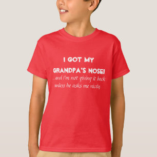 "私は私の祖父の鼻"の子供かベビーのワイシャツ得ました Tシャツ