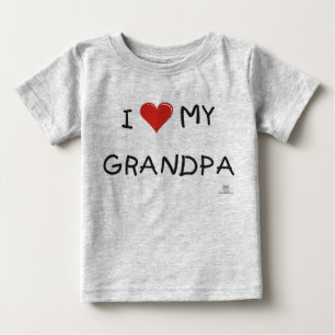私は私の祖父を愛します ベビーTシャツ