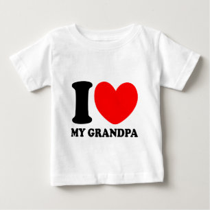 私は私の祖父を愛します ベビーTシャツ