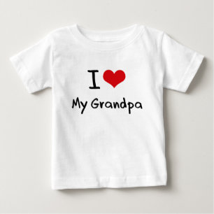 私は私の祖父を愛します ベビーTシャツ