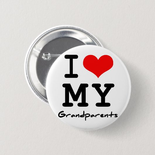 私は私の祖父母を愛します 缶バッジ (正面&裏面)