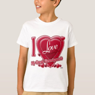 私は私の祖父母素晴らし赤を愛する – ハート Tシャツ
