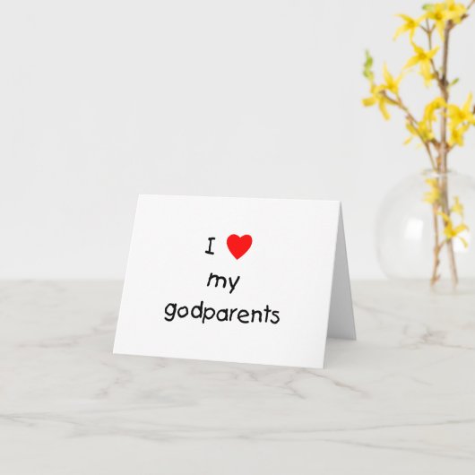 私は私の神の両親を愛している カード (黄色い花)