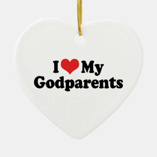 私は私の神の両親を愛するオーナメント セラミックオーナメント (正面)