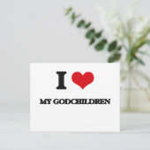 私は私の神の子供たちを愛する ポストカード (スタンド正面)
