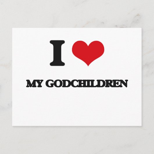 私は私の神の子供たちを愛する ポストカード (正面)