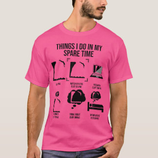 私は私の空き時間の中で物事をクリフダイビング Tシャツ