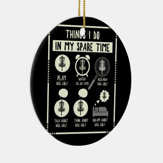 私は私の空き時間ディスクゴルフアクセサリーで行うこと セラミックオーナメント (右)