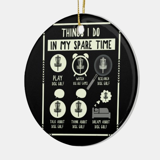 私は私の空き時間ディスクゴルフアクセサリーで行うこと セラミックオーナメント (左)