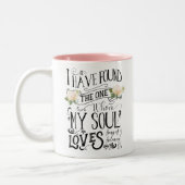 私は私の精神がマグを愛する誰1つを見つけました ツートーンマグカップ (左)