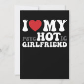 私は私の精神病ガールフレンドおもしろいが大好きハート 招待状 (正面)