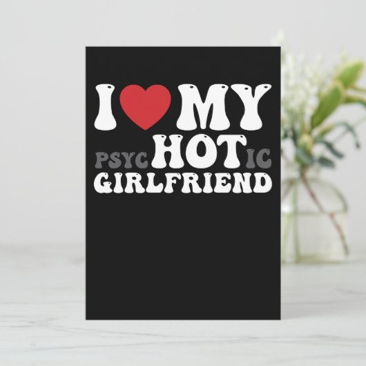 私は私の精神病ガールフレンドおもしろいが大好きハート 招待状 (スタンド正面)