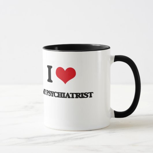 私は私の精神科医を愛します マグカップ (右)