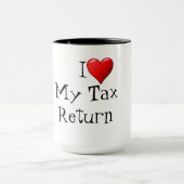 私は私の納税申告書マグが大好き マグカップ (中央)