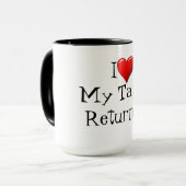 私は私の納税申告書マグが大好き マグカップ (正面左)