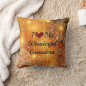 私は私の素敵な祖母が大好き、クリスマスの輝き クッション (ブランケット)