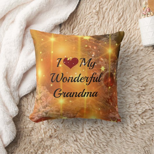 私は私の素敵な祖母が大好き、クリスマスの輝き クッション (ブランケット)