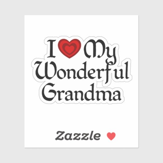 私は私の素敵な祖母が大好き シール (シート)