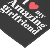 私は私の素晴らしいガールフレンド大好き私はハート私のホットGf ショートテーブルランナー (コーナー)