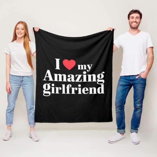 私は私の素晴らしいガールフレンド大好き私はハート私のホットGf フリースブランケット (インサイチュ)