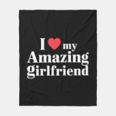 私は私の素晴らしいガールフレンド大好き私はハート私のホットGf フリースブランケット (正面)
