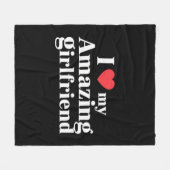 私は私の素晴らしいガールフレンド大好き私はハート私のホットGf フリースブランケット (正面(横))